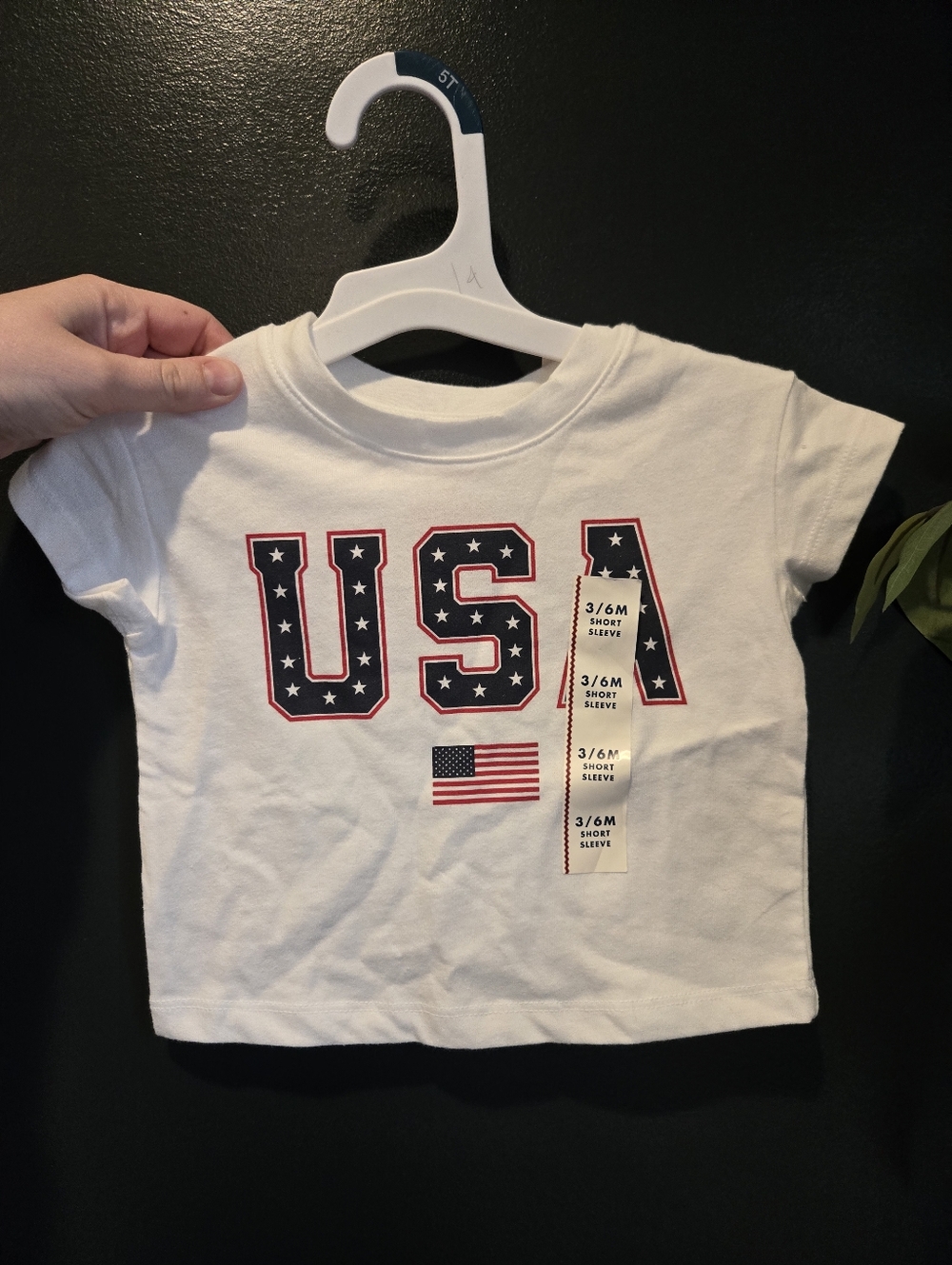 USA Graphic Short Sleeve Tee for Kids - White
